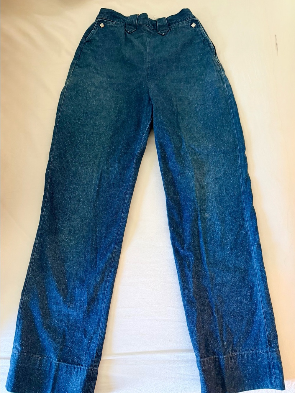 Levi's High-Rise Straight Leg Dark Blue Jeans